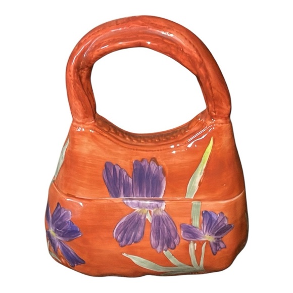 vintage WCL ceramic cookie jar shaped like a purse. - Picture 3 of 7